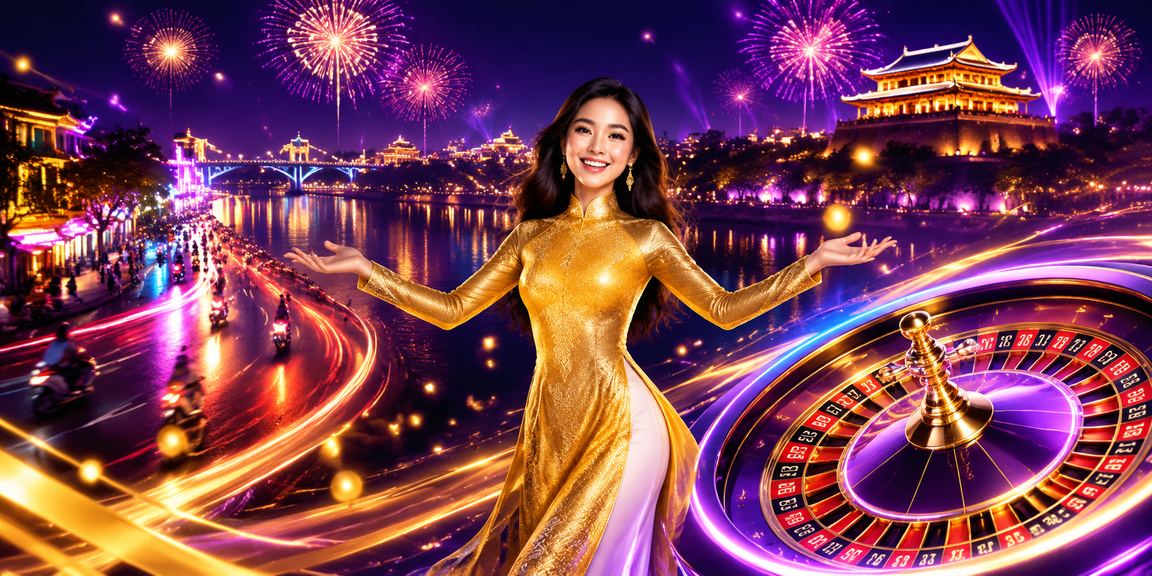 Bàn chơi roulette tại Huế trong món áo dài truyền thống